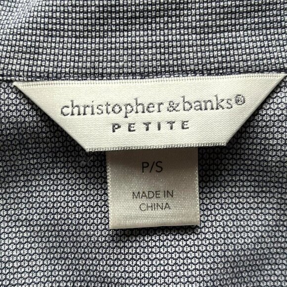 Christopher & Banks Y2K-inspired Small Gray Cotton Button Up Vest Coquette Style - Picture 4 of 7